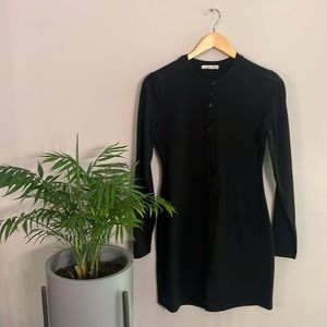 Reformation Jeans Black Long sleeve Short Dress Small